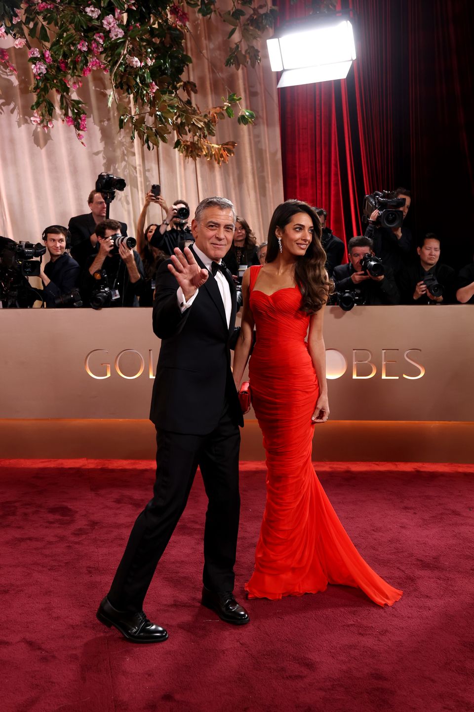 George Clooney i Amal Clooney na rozdaniu Złotych Globów