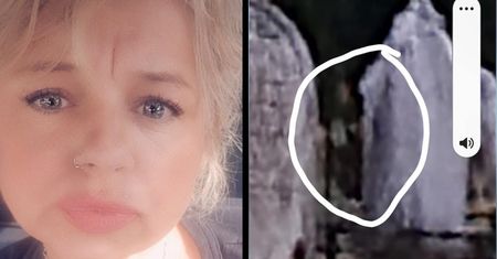 Pani Agata poczuła, że na cmentarzu ktoś ją obserwuje. To zdjęcie mrozi krew w żyłach