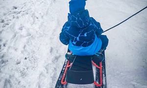 6-latka na sankach. Dziecko wjechało prosto przed samochód