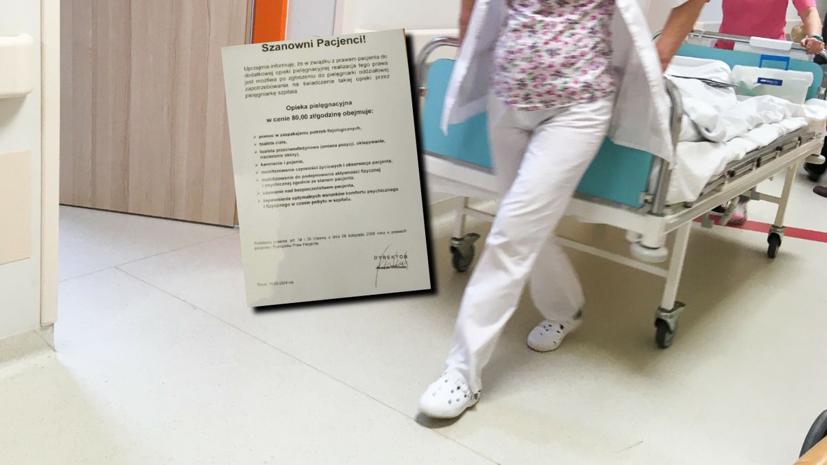 Toruński szpital zdecydował o wprowadzeniu opłat za dodatkową opłatę pielęgniarki