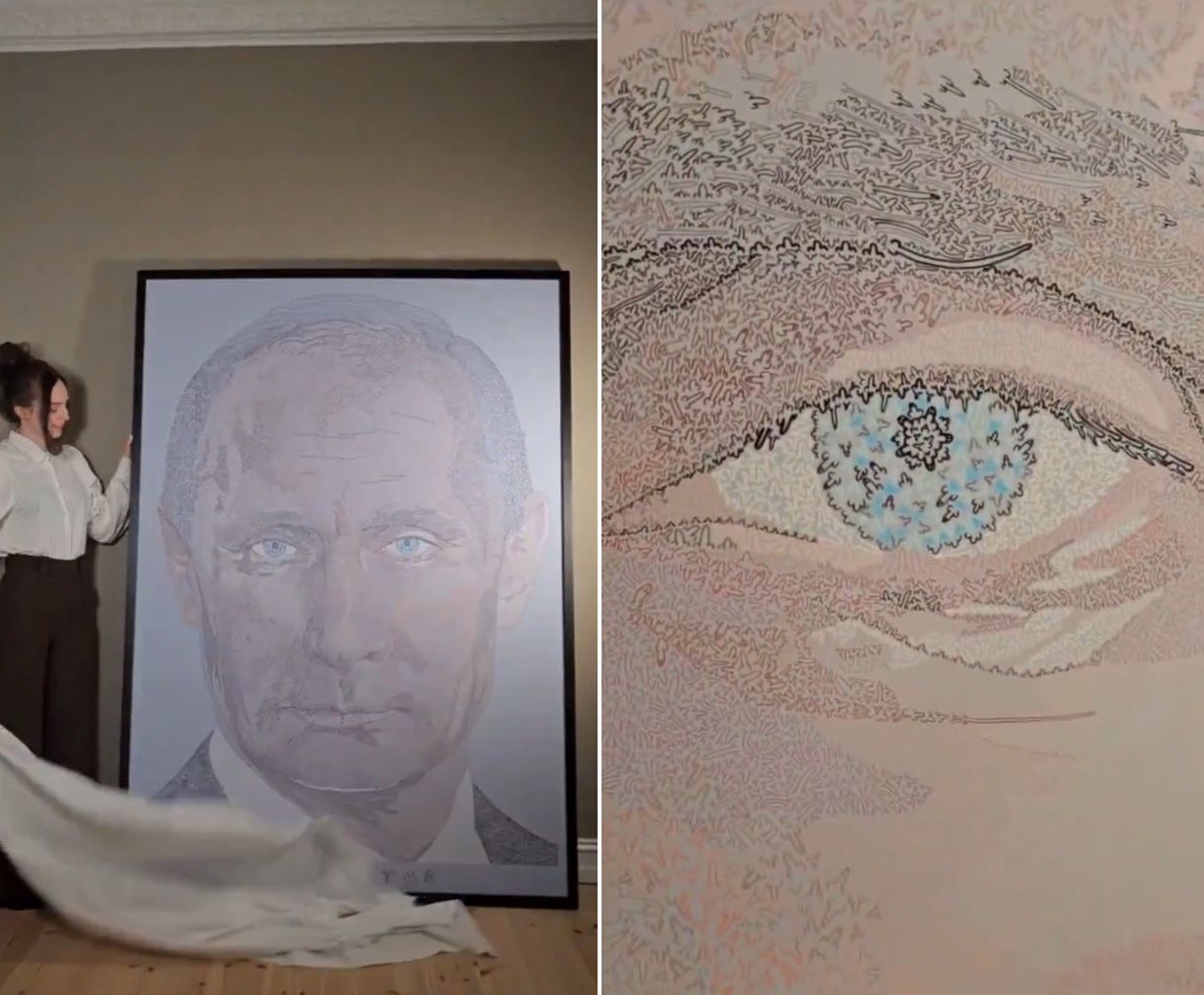 Namalowała portret Putina. Niewiarygodne, co widać w przybliżeniu