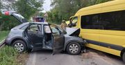 Konopnica: Czołowe zderzenie busa z audi - nie żyje jedna osoba, 20 poszkodowanych trafiło do szpitali
