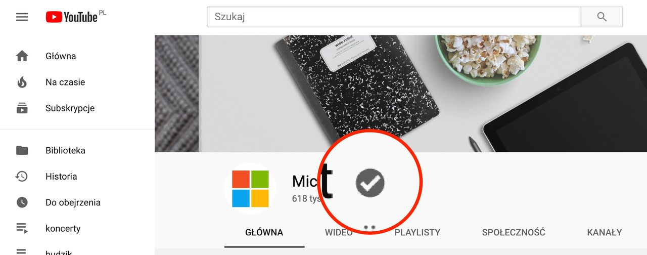 Tak wygląda obecnie plakietka zweryfikowanego kanału na YouTube