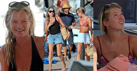 Wydekoltowana Kate Moss i jej 23-letnia córka dokazują na jachcie u wybrzeży Formentery. Wyglądają jak SIOSTRY? (ZDJĘCIA)
