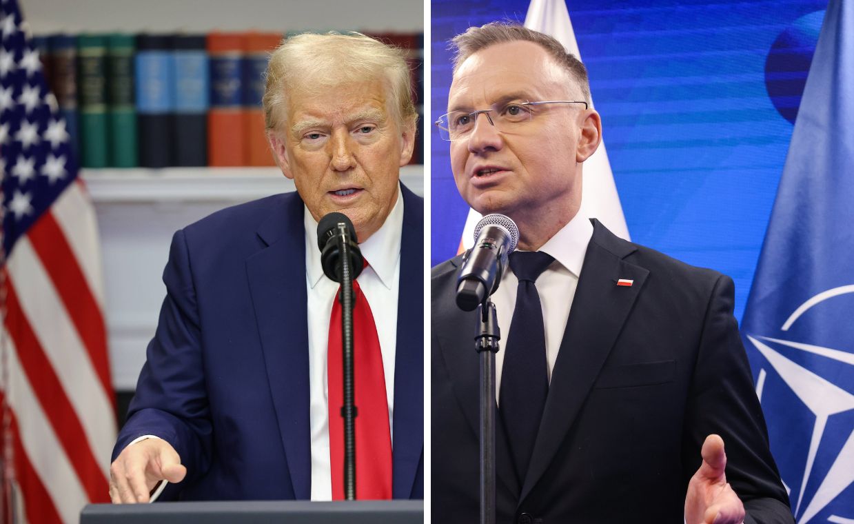 "Zupełnie się nie zgadzam". Andrzej Duda broni Donalda Trumpa