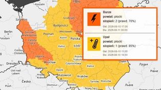 Niebezpieczna pogoda w Płocku. IMGW prognozuje burze i bardzo silny wiatr