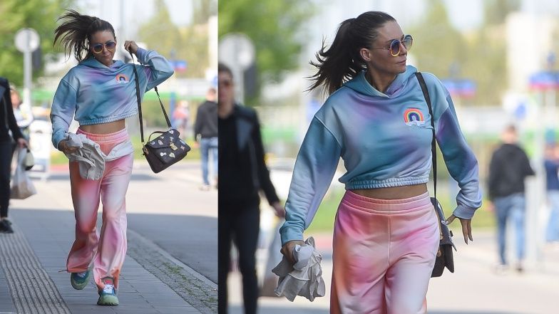 Małgorzata Rozenek w tęczowym dresie