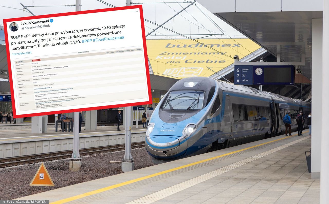 Niszczenie dokumentów. PKP Intercity komentuje
