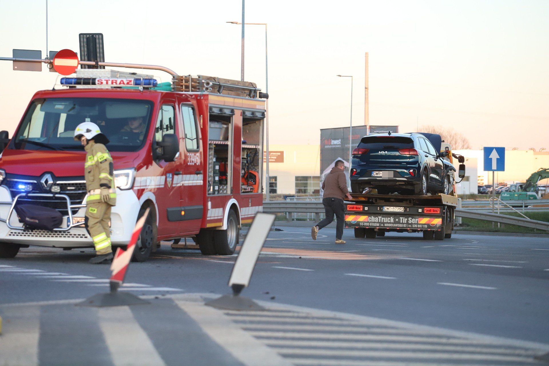 Wypadek przy Wschodniej Obwodnicy Wrocławia 6.11.2025