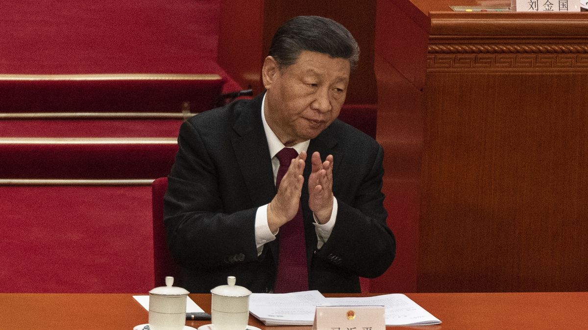 BEIJING, CHINA - MARCH 5: Chinese President Xi Jinping applauds at the opening of the NPC, or National People's Congress, at the Great Hall of the People on March 5, 2024 in Beijing, China. China's annual political gathering known as the Two Sessions will convene leaders and lawmakers to set the government's agenda for domestic economic and social development for the year. (Photo by Kevin Frayer/Getty Images)
