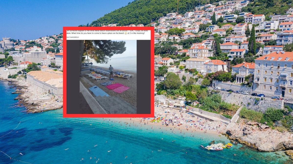 Polka zaskoczona na chorwackiej plaży