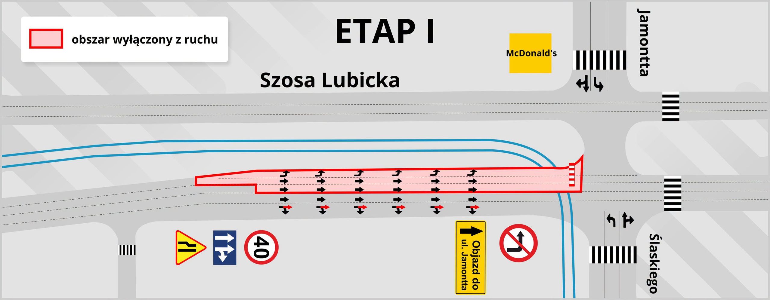 Zmiany na Szosie Lubickiej.
