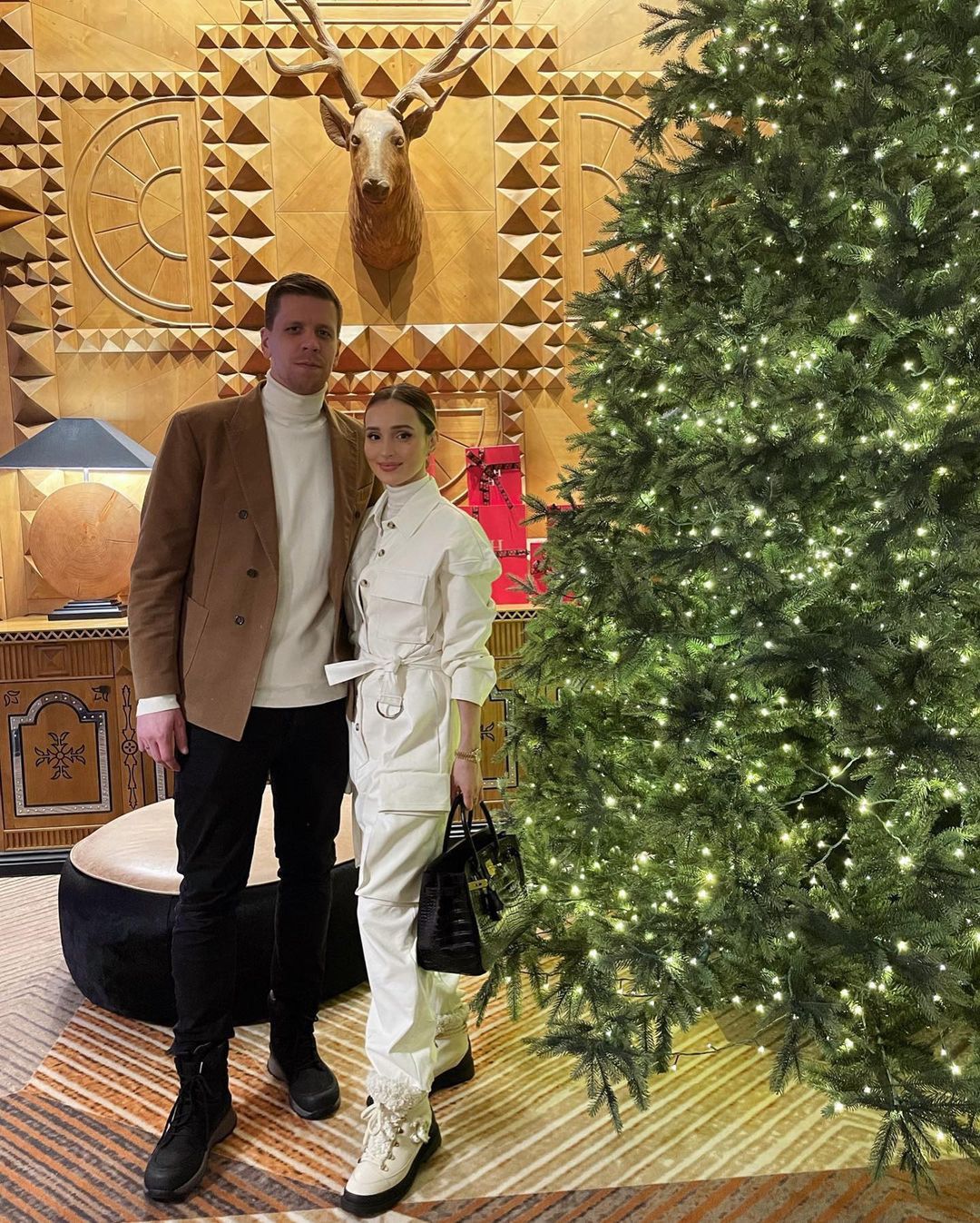 Marina Łuczenko i Wojciech Szczęsny w 2021 roku