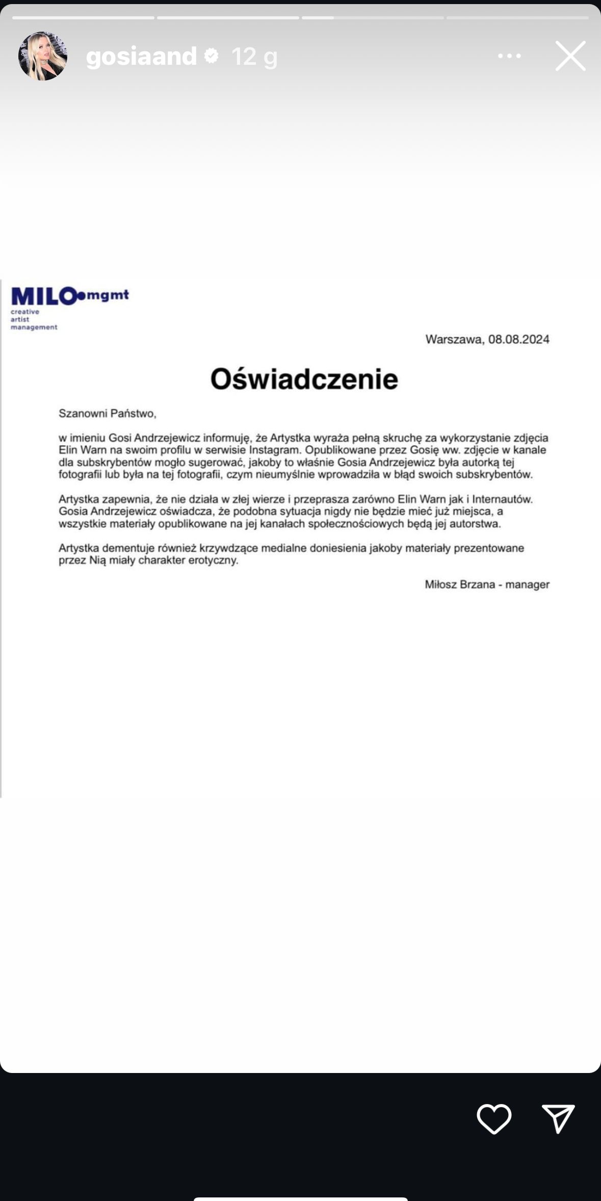 Oświadczenie 