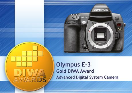 Olympus E-3 ze złotą nagrodą DIWA