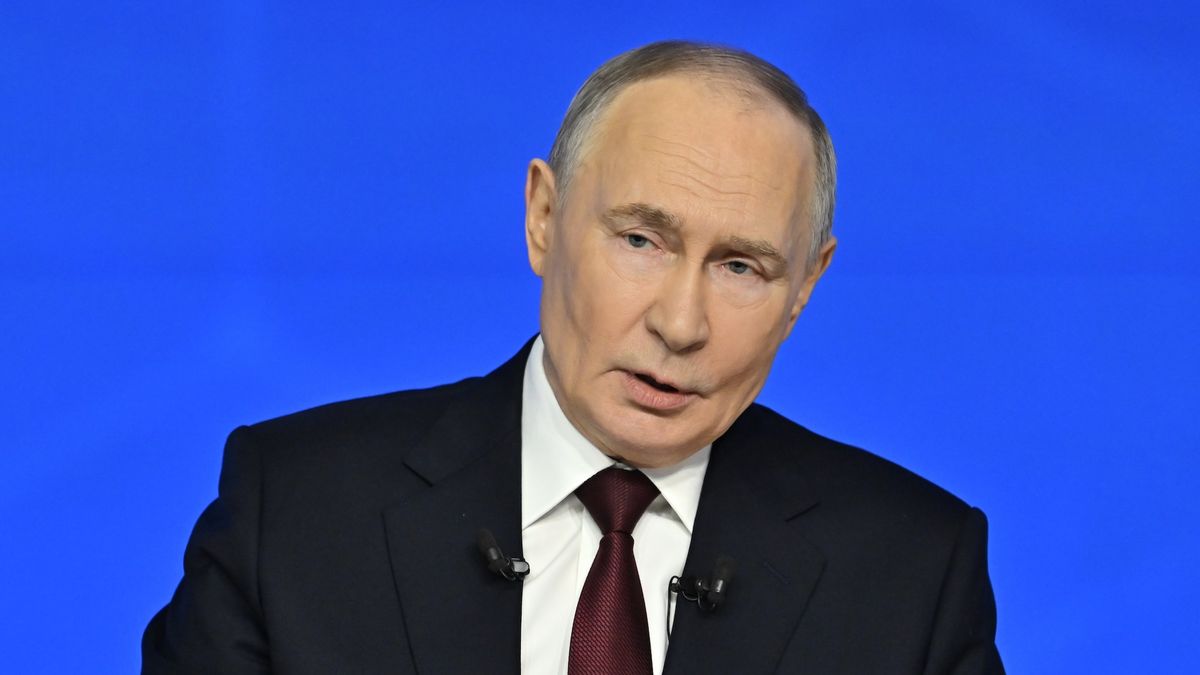 Władimir Putin podczas konferencji