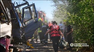 Poważny wypadek autobusów w Ukrainie. Wielu rannych i zabitych