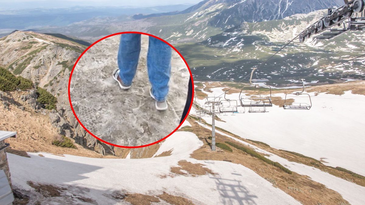 Turystka wybrała się w klapkach na Kasprowy Wierch