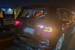 Blokada A4. Kolizja trzech samochodów