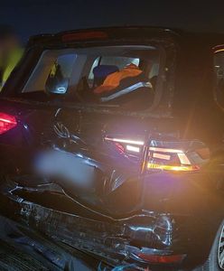 Blokada A4. Kolizja trzech samochodów