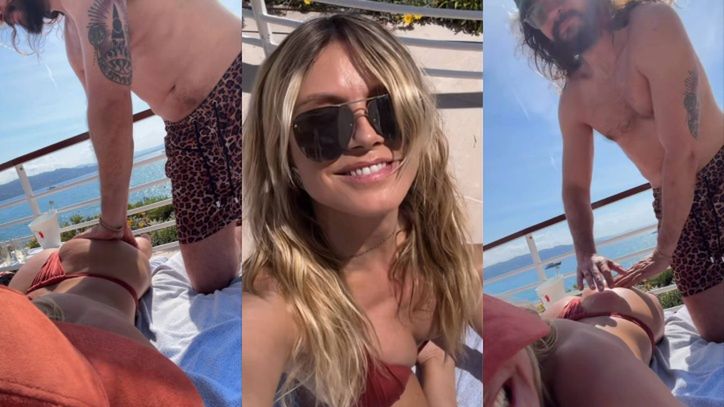 Heidi Klum relacjonuje, jak mąż smaruje jej pośladki