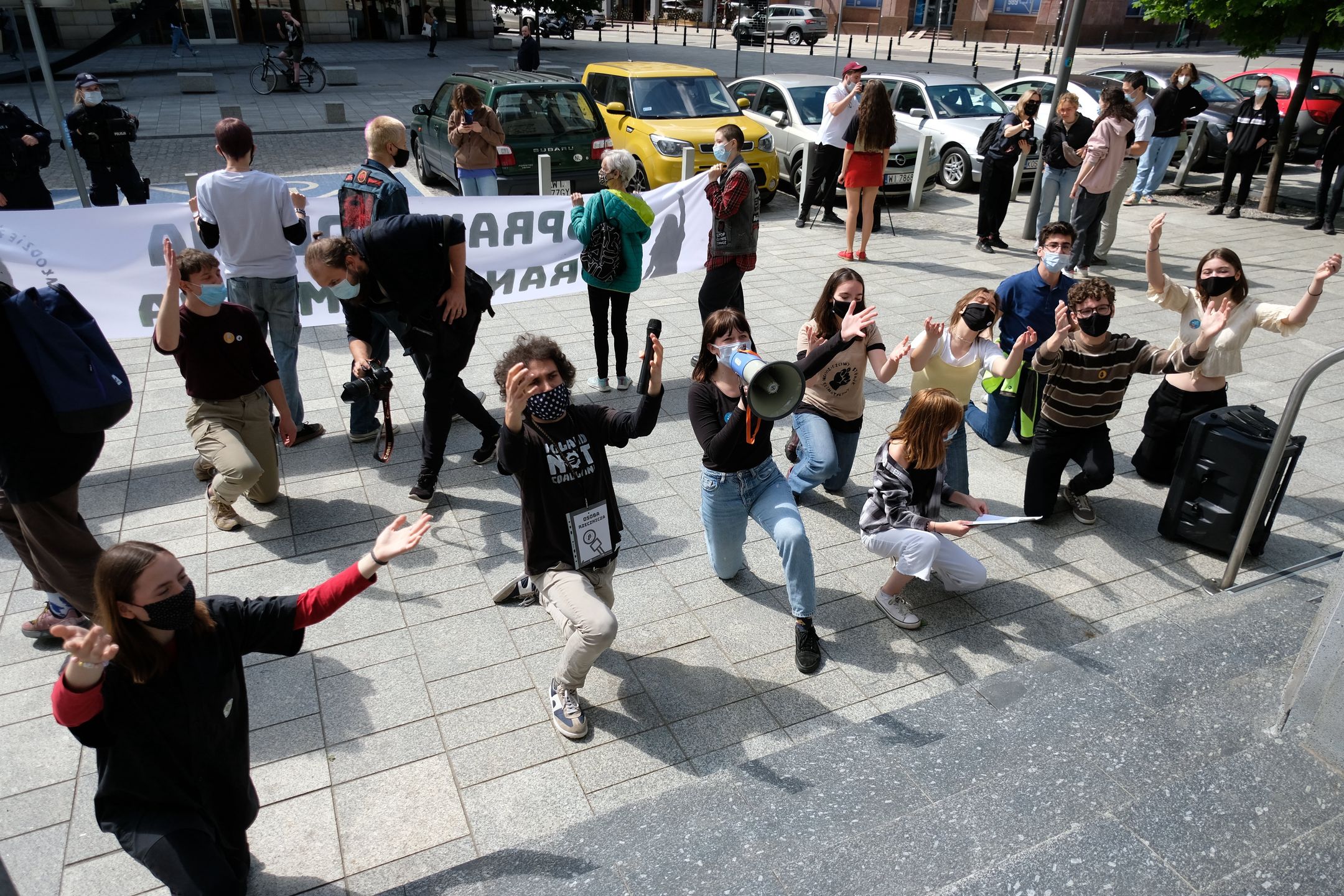 Warszawa. Protest przed siedzibą PGE