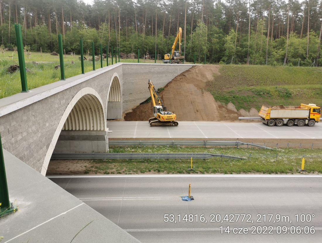 Budowa drogi ekspresowej S7 na odcinkach: Napierki - Mława oraz Pieńki - Płońsk, stan na czerwiec 2022