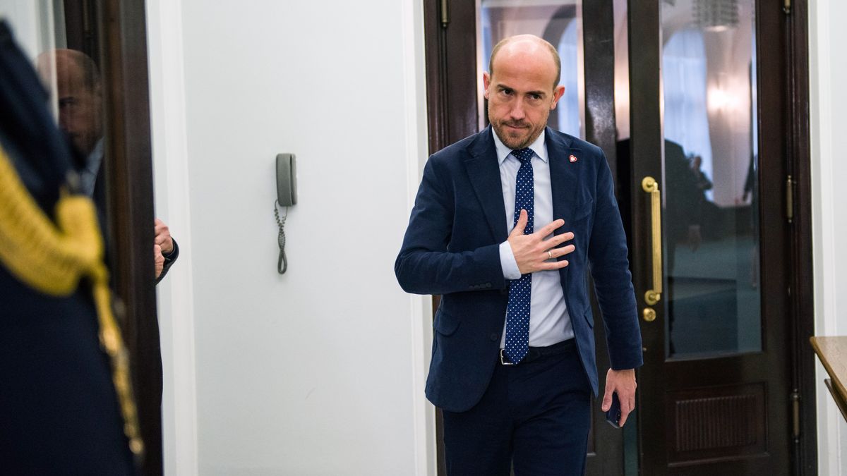 WARSAW, MASOVIAN VOIVODESHIP, POLAND - 2023/12/12: Incoming Minister of State Assets, Borys Budka attends to session of parliament. Donald Tusk presented his government to the Polish parliament (Sejm) as he became the new prime minister. Poland's newly elected PM said in his inaugural speech to parliament that he will demand full mobilization of the West to help Ukraine and also that xenophobia and anti-LGBTQ rhetoric will end and the time to be happy in Poland has come. Also, Tusk assured that the position of Poland at the European stage would be rebuilt. (Photo by Attila Husejnow/SOPA Images/LightRocket via Getty Images)