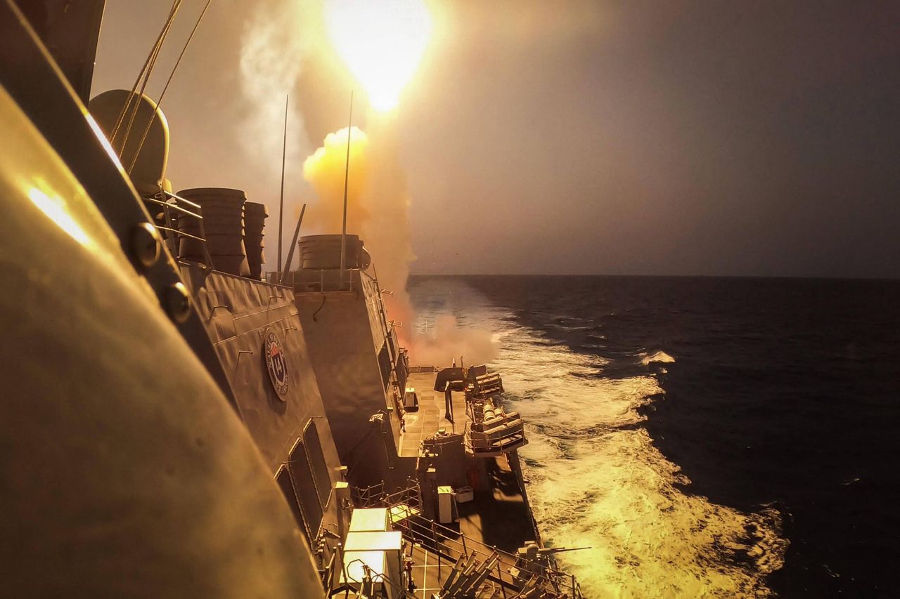 American ship in the Red Sea