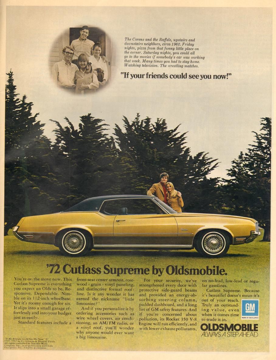 1972 Oldsmobile Cutlass Supreme (fot. 4p.blogspot.com)