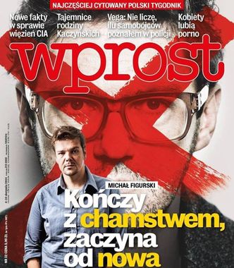 Figurski "KOŃCZY Z CHAMSTWEM"… na okładce "Wprost"!