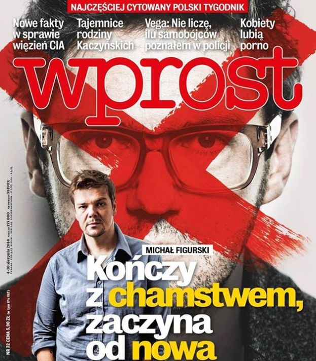 Figurski "KOŃCZY Z CHAMSTWEM"… na okładce "Wprost"!