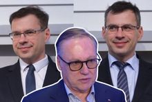 Grzegorz Bierecki, za nim Michał i Jacek Karnowscy