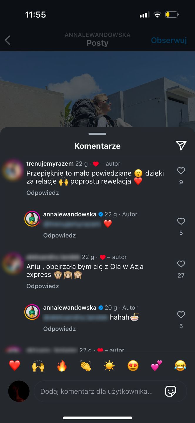 Anna Lewandowska zapytana o "Azję Express"