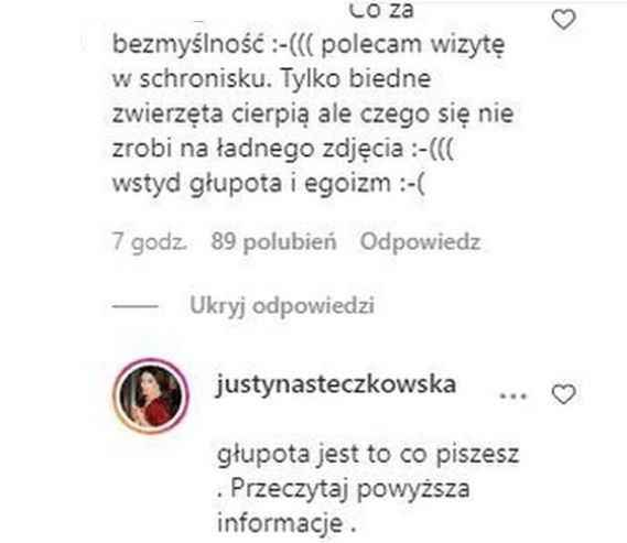 Justyna Steczkowska odpowiada na krytykę internautów