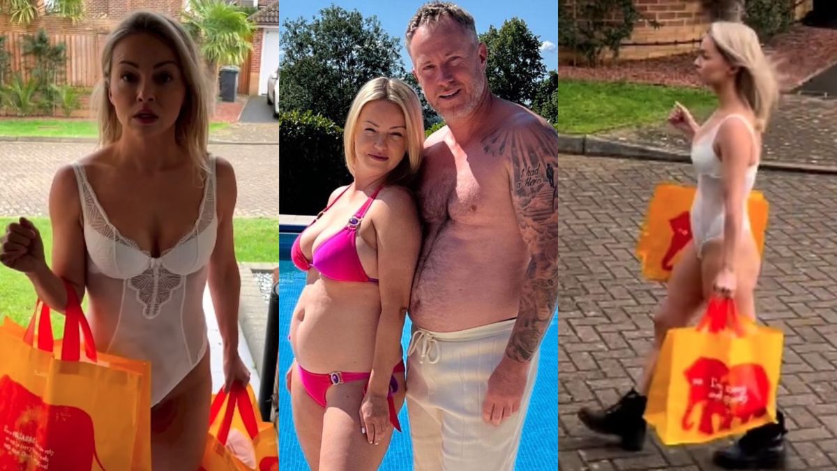 Ola Jordan nie może się nachwalić nową figurą. Na zakupy poszła... w koronkowym body