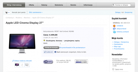 Apple LED Cinema Display 27″ zmierza do Polski