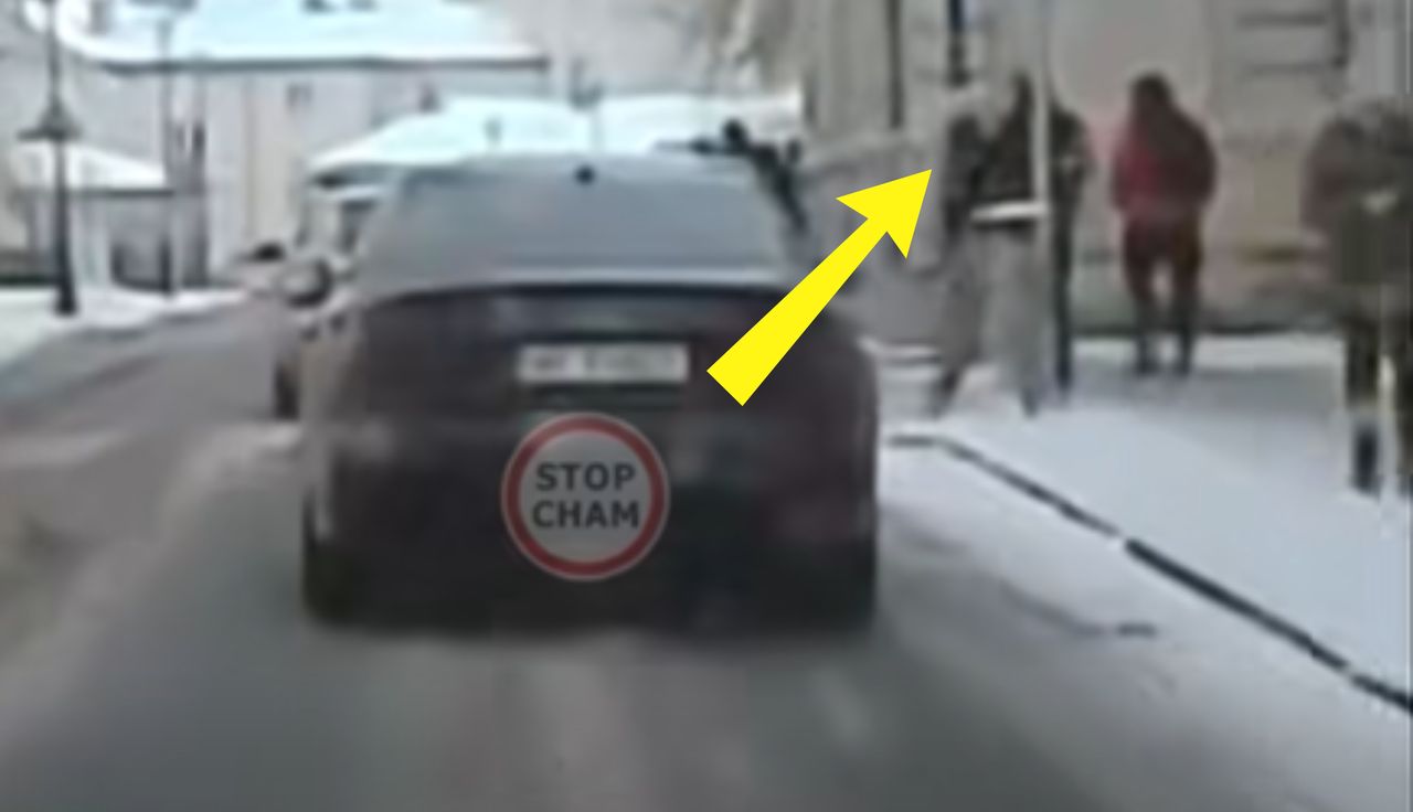 Nawet nie spojrzał. Pieszy nagrany. Aż brakuje słów