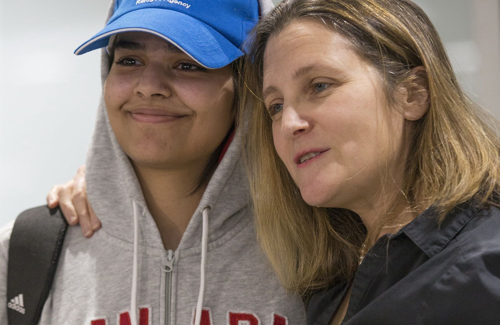 Rahaf Mohammed i minister spraw zagranicznych Kanady, Chrystia Freeland