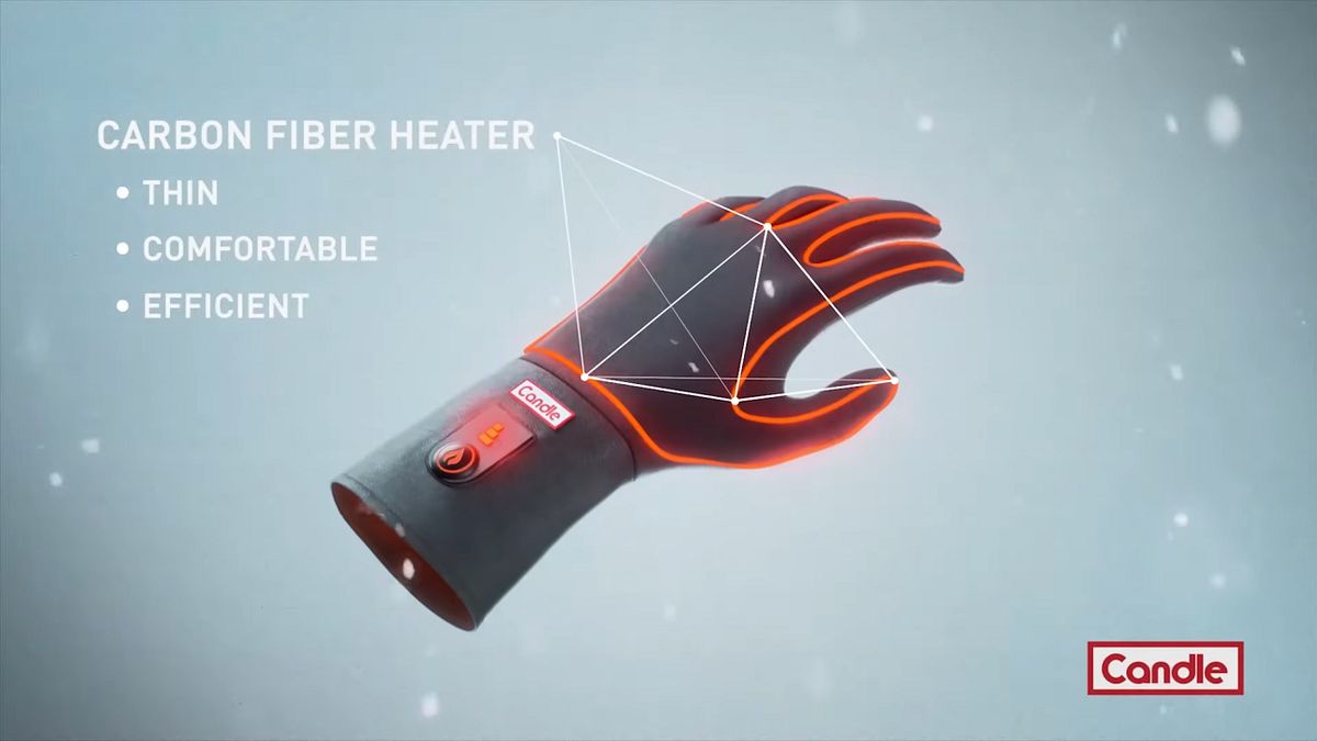 Podgrzewane rękawiczki Candle przyjazne smartfonom 1