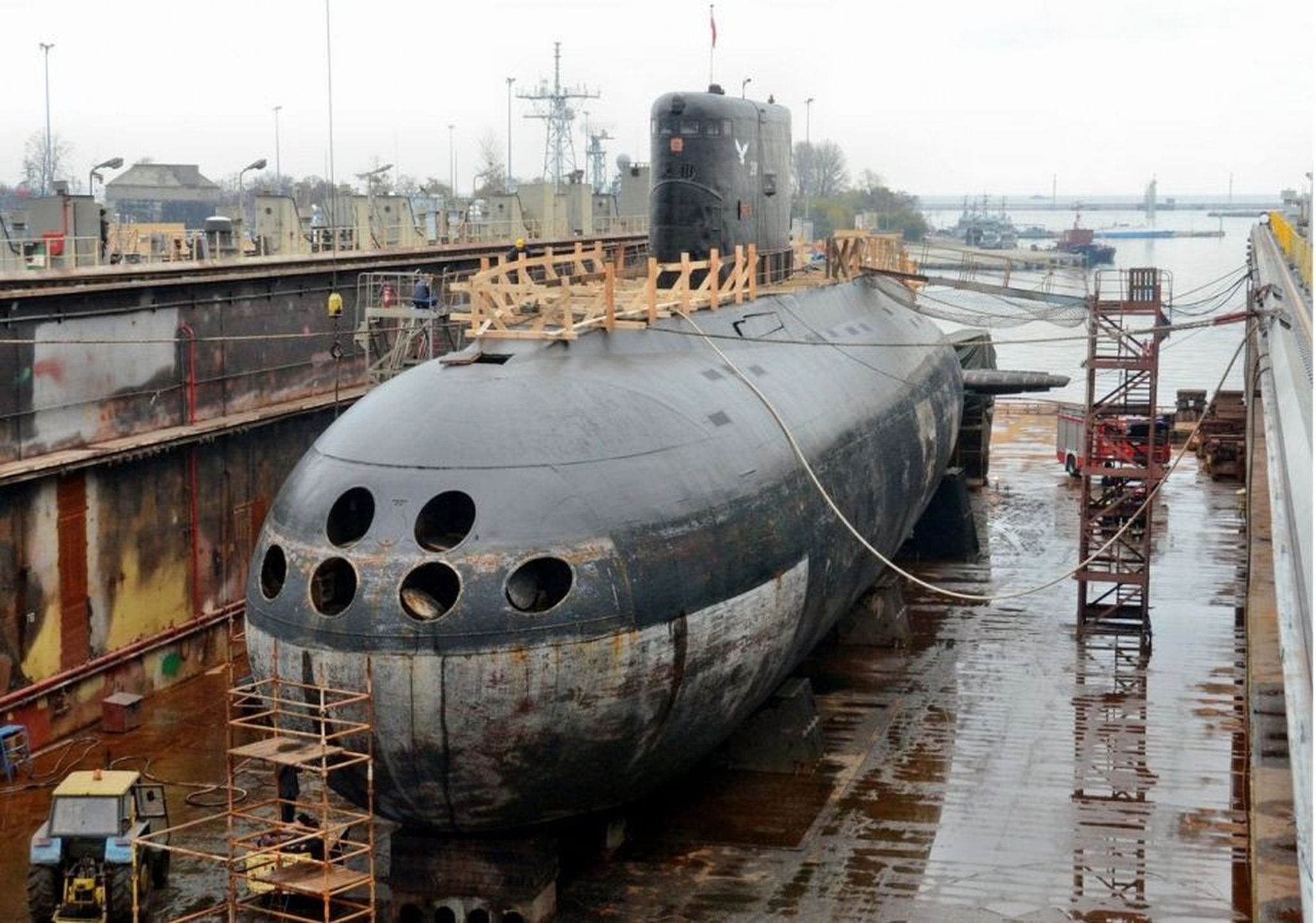 ORP "Orzeł" podczas remontu