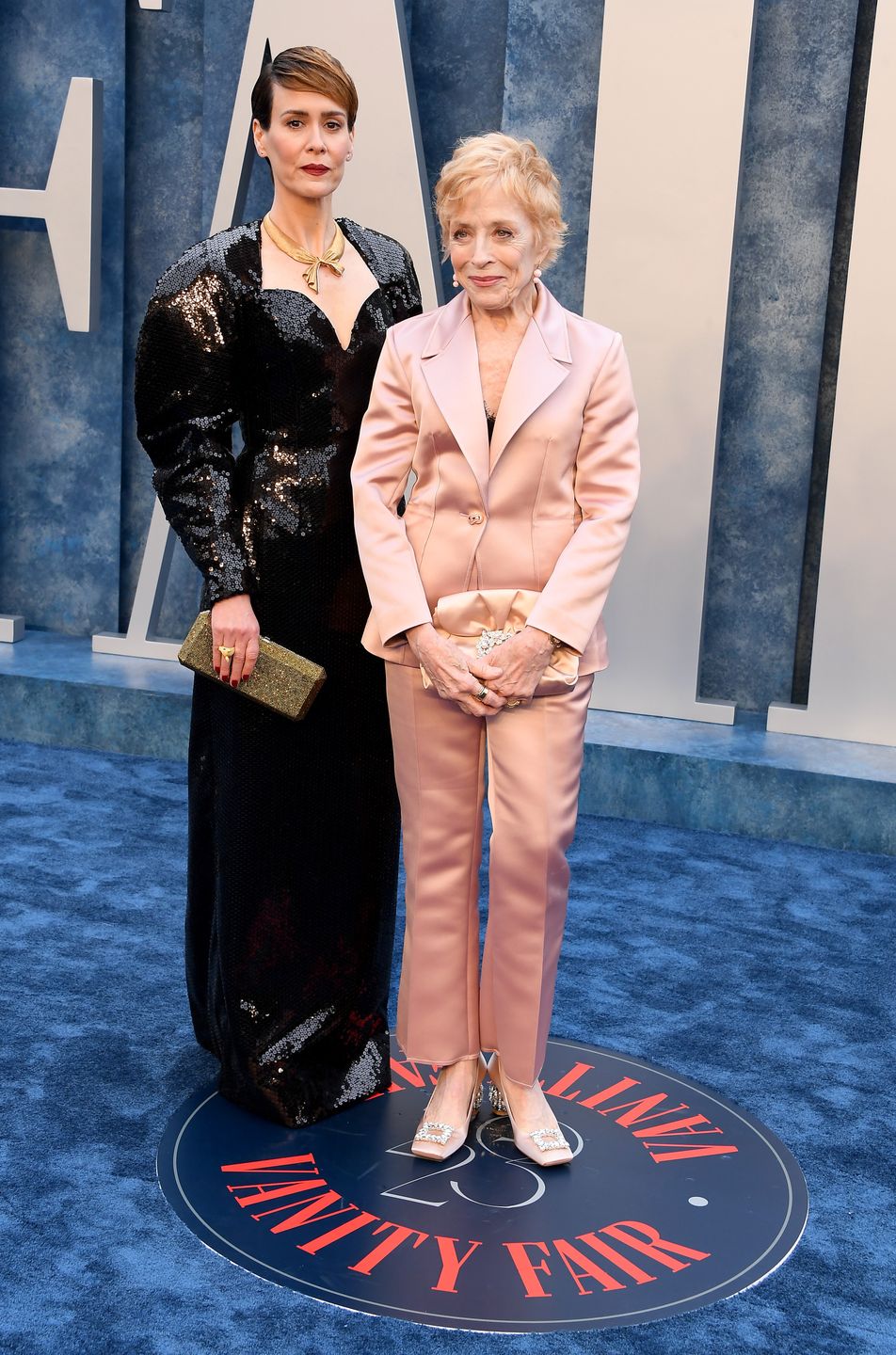 Sarah Paulson i Holland Taylor pozują na oscarowej imprezie 