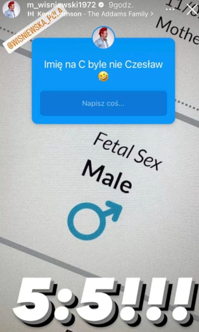 Wiśniewski zdradził płeć dziecka