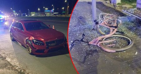 Mercedes potrącił rowerzystkę. Zginęła na przejściu dla pieszych