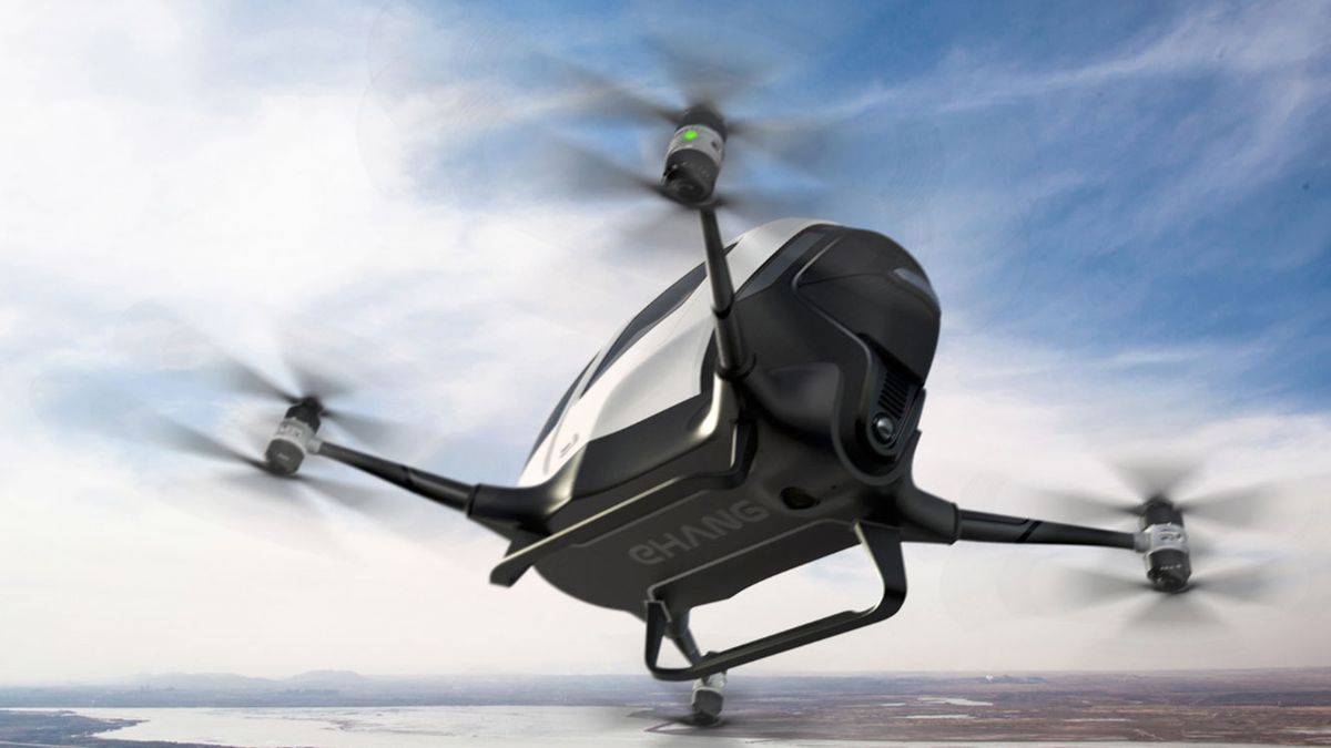 Ehang 184 to chiński dron, do którego zmieści się aparat i fotograf 1