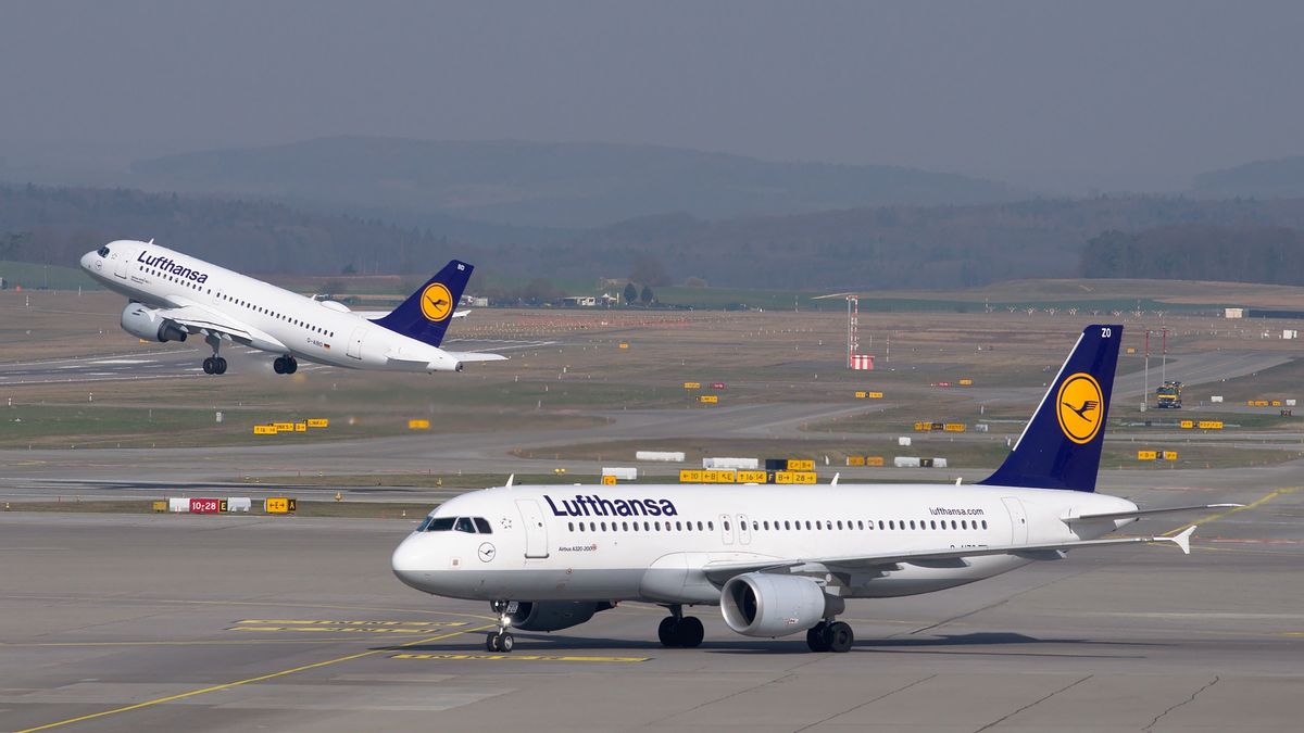 lufthansa, samolot, samoloty, linie lotnicze, lotnisko