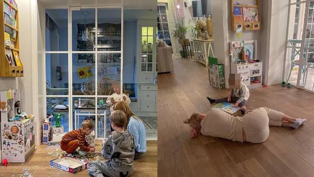 Salonowy kącik do zabaw