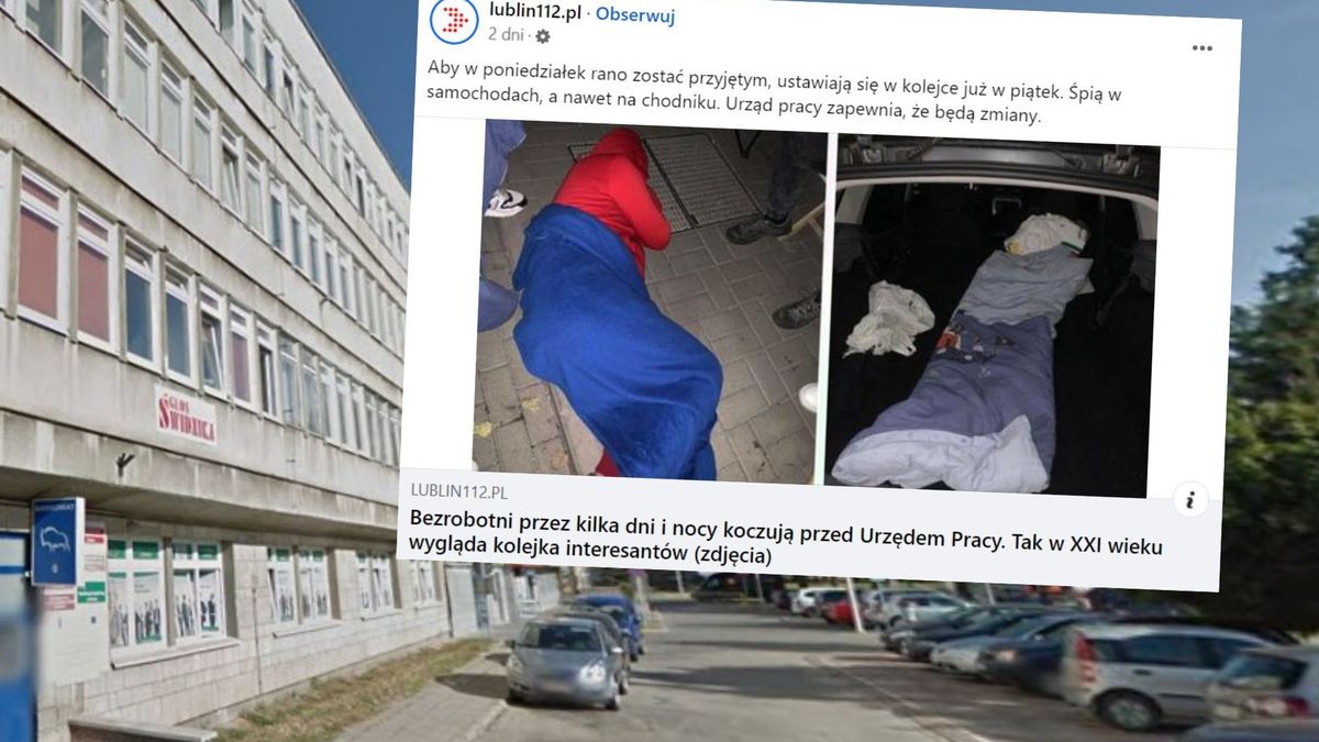 Bezrobotni koczowali przed PUP w Świdniku kilka dni