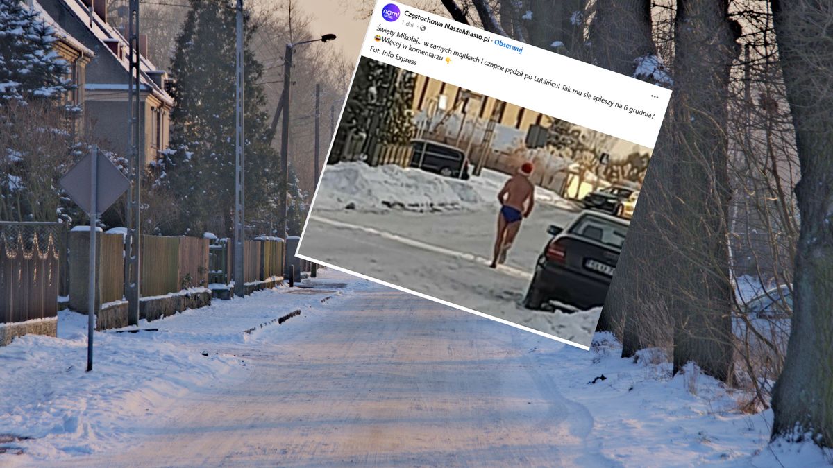 Mężczyzna bez ubrania uprawiał jogging na ulicach Lublińca