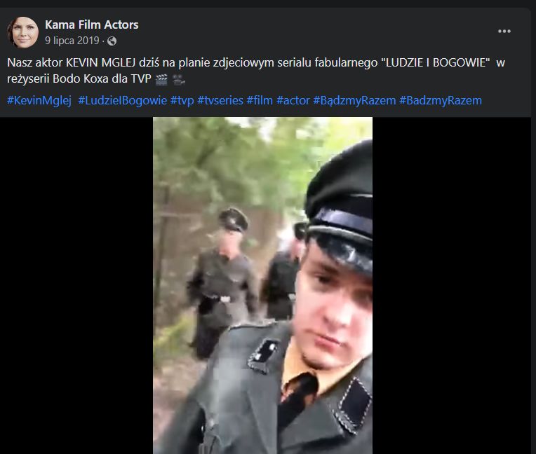 Chłopak Roksany Węgiel, Kevin Mglej, próbował swoich sił w aktorstwie